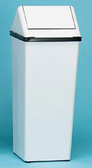 Trash Receptacle,Square with Swing TopImpact